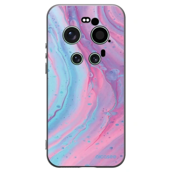 Picasee silikónový čierny obal pre Xiaomi 17 Ultra - Pink liquid