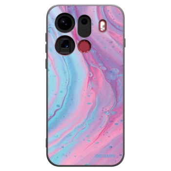 Picasee silikónový čierny obal pre OPPO Find X9 Pro - Pink liquid