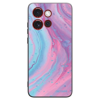 Picasee silikónový čierny obal pre Motorola Edge 60 Neo 5G - Pink liquid