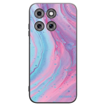 Picasee silikónový čierny obal pre Motorola Moto G77 - Pink liquid