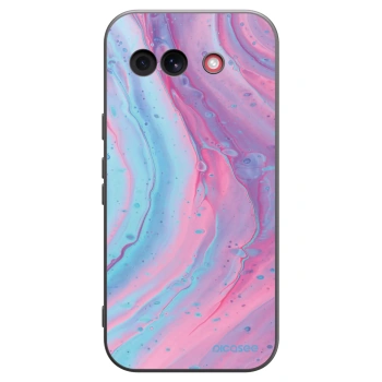 Picasee silikónový čierny obal pre Google Pixel 10a - Pink liquid