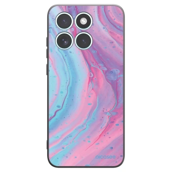Picasee silikónový čierny obal pre Motorola Edge 70 Fusion - Pink liquid