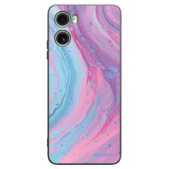 Picasee silikónový čierny obal pre Motorola Moto G06 - Pink liquid