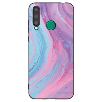 Picasee silikónový čierny obal pre Honor 20 Lite - Pink liquid