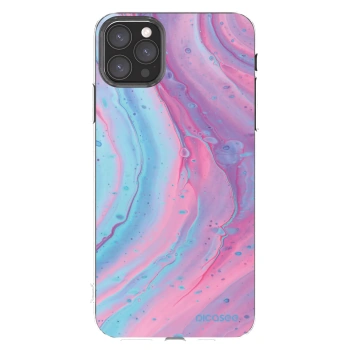Picasee silikónový prehľadný obal pre Apple iPhone 11 Pro Max - Pink liquid