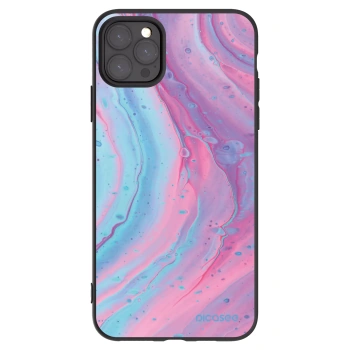 Picasee silikónový čierny obal pre Apple iPhone 11 Pro Max - Pink liquid