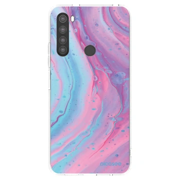 Picasee silikónový prehľadný obal pre Xiaomi Redmi Note 8 - Pink liquid