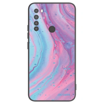 Picasee silikónový čierny obal pre Xiaomi Redmi Note 8 - Pink liquid