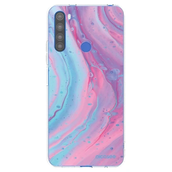 Picasee silikónový prehľadný obal pre Xiaomi Redmi Note 8T - Pink liquid