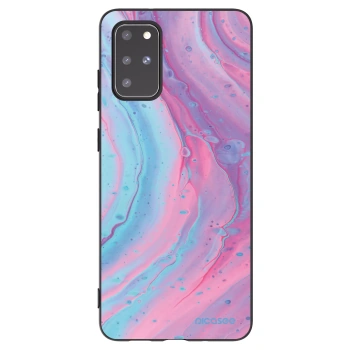 Picasee silikónový čierny obal pre Samsung Galaxy S20+ G985F - Pink liquid
