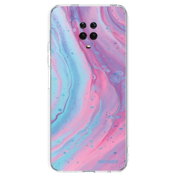 Picasee silikónový prehľadný obal pre Xiaomi Redmi Note 9S - Pink liquid
