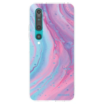 Picasee silikónový prehľadný obal pre Xiaomi Mi 10 - Pink liquid