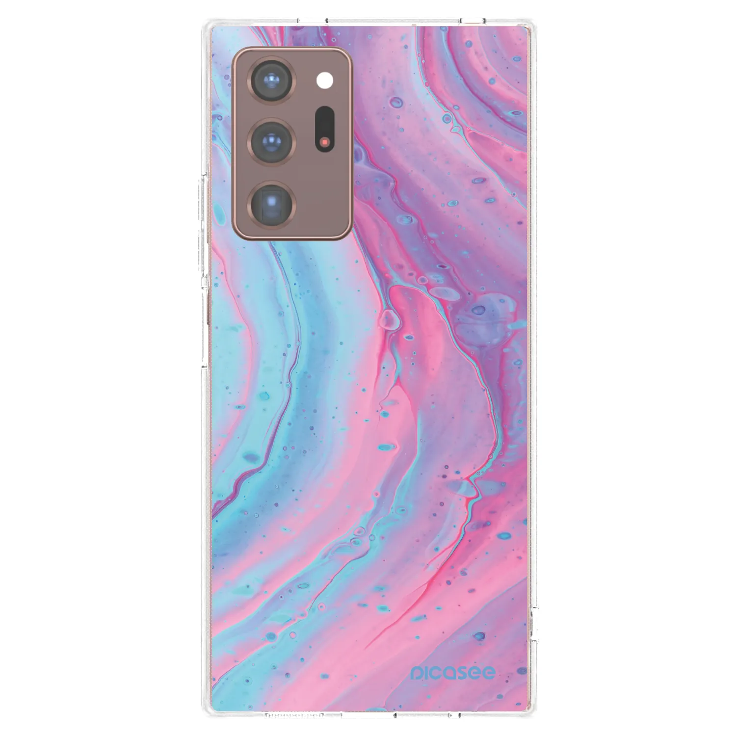 Picasee silikónový prehľadný obal pre Samsung Galaxy Note 20 Ultra - Pink liquid