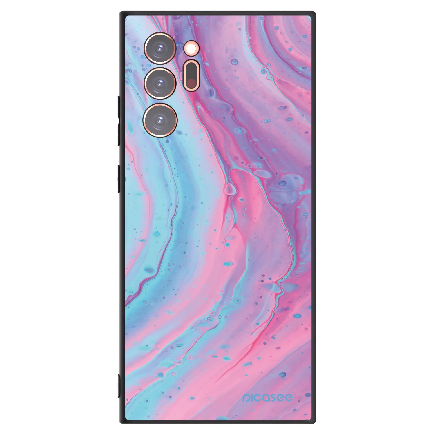 Picasee silikónový čierny obal pre Samsung Galaxy Note 20 Ultra - Pink liquid