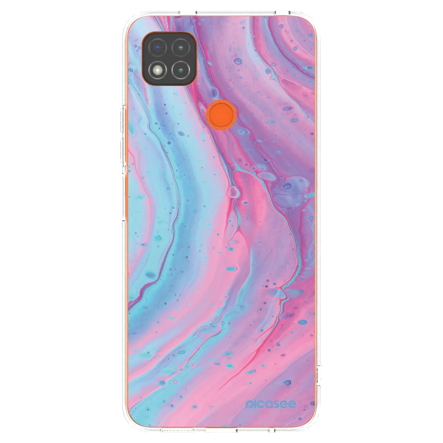 Silikónový prehľadný obal pre Xiaomi Redmi 9C - Pink liquid