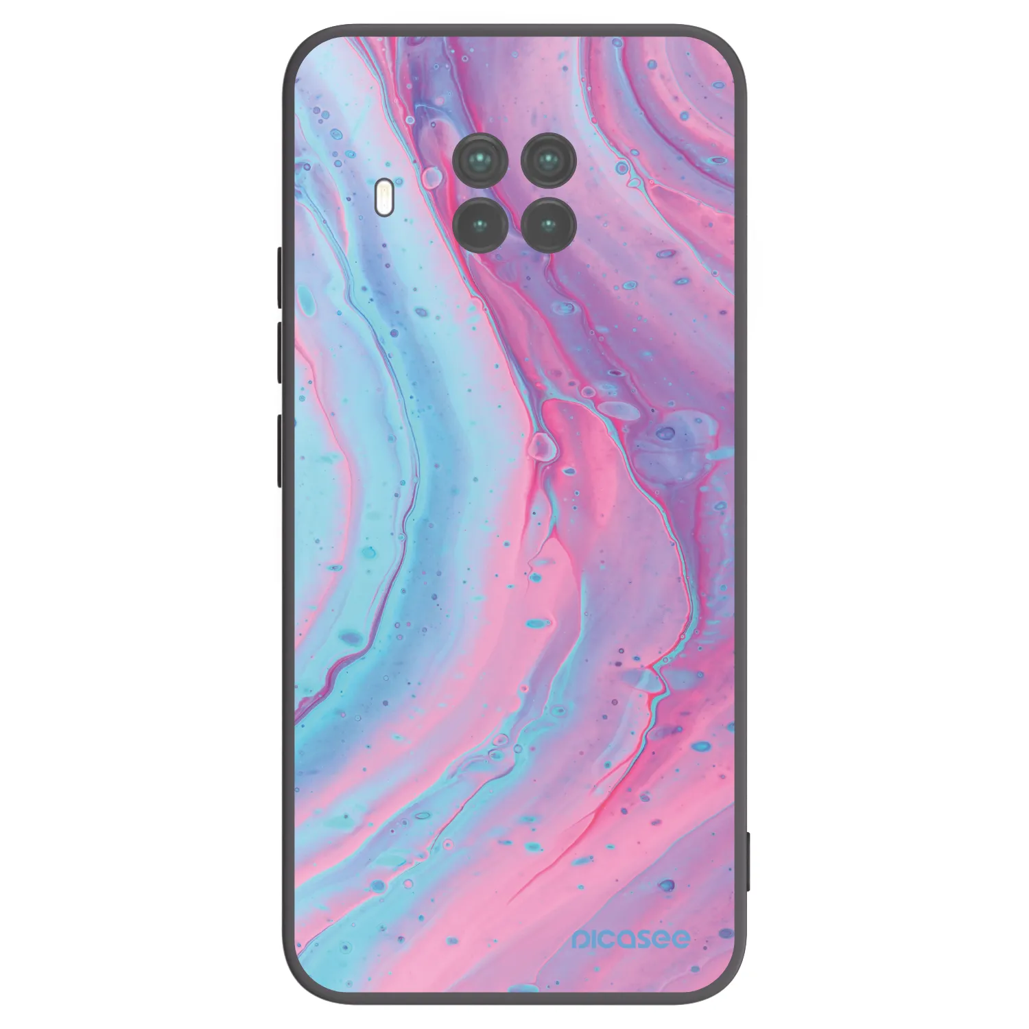 Picasee silikónový čierny obal pre Xiaomi Mi 10T Lite - Pink liquid