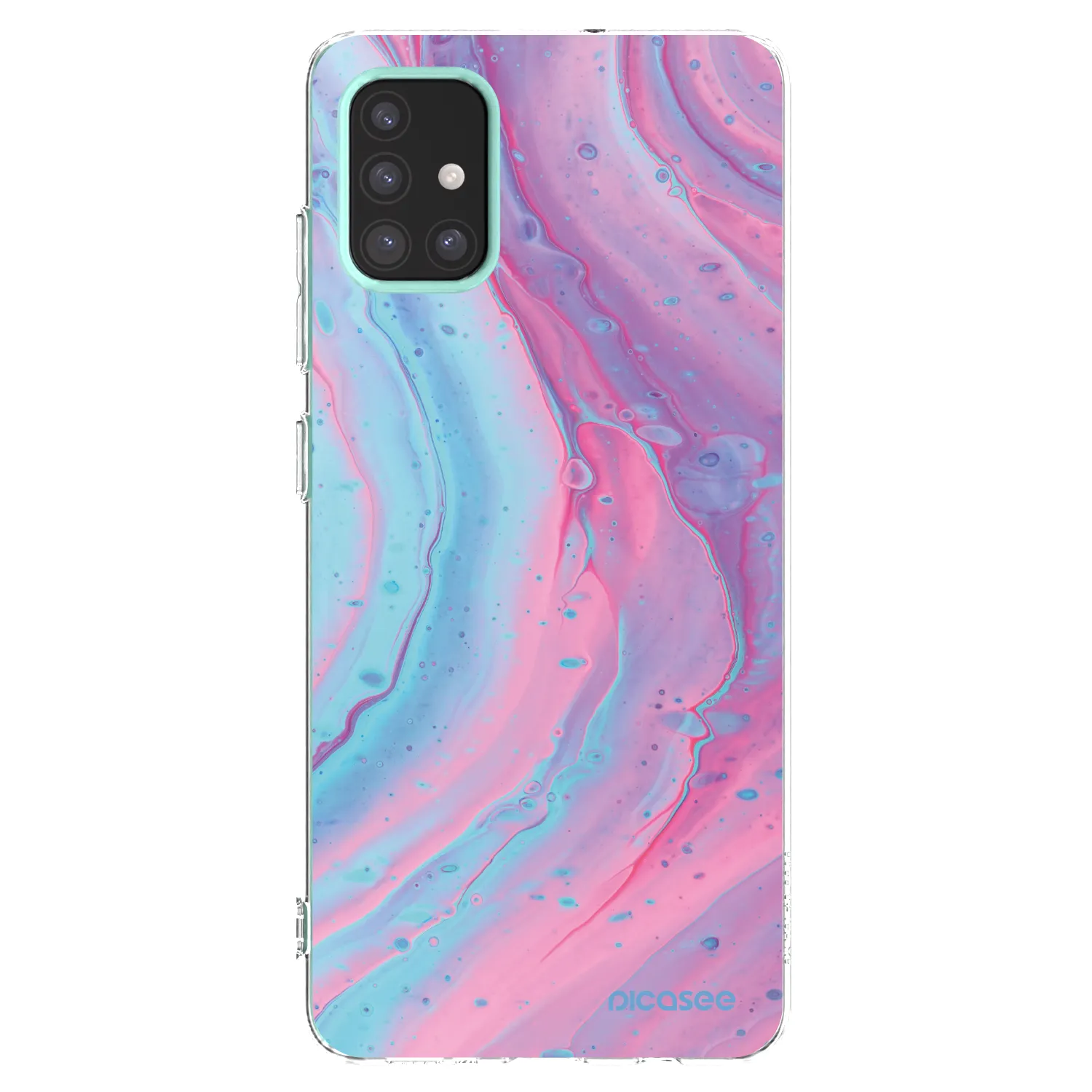 Picasee silikónový prehľadný obal pre Samsung Galaxy M31s - Pink liquid