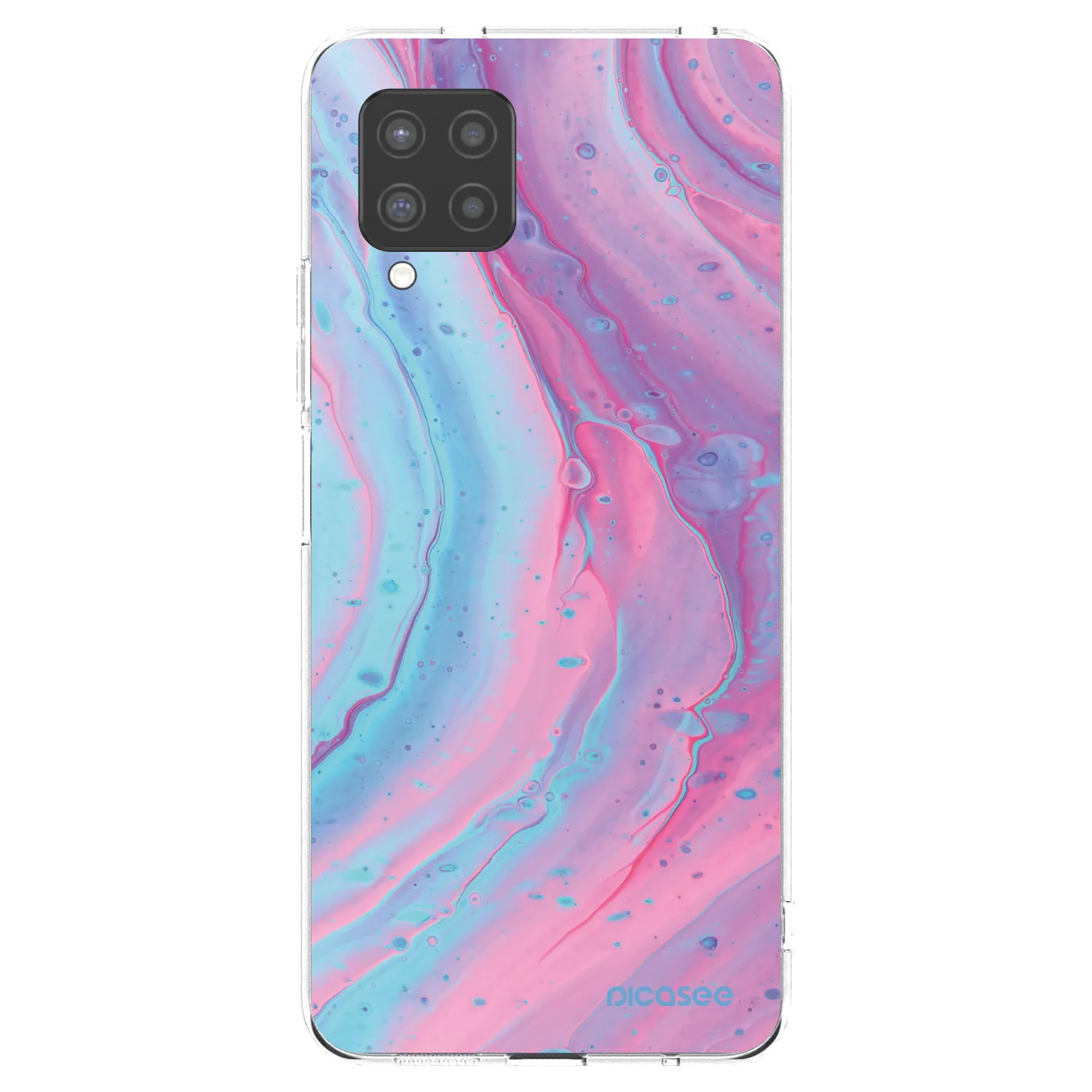 Picasee silikónový prehľadný obal pre Samsung Galaxy A42 A426B - Pink liquid