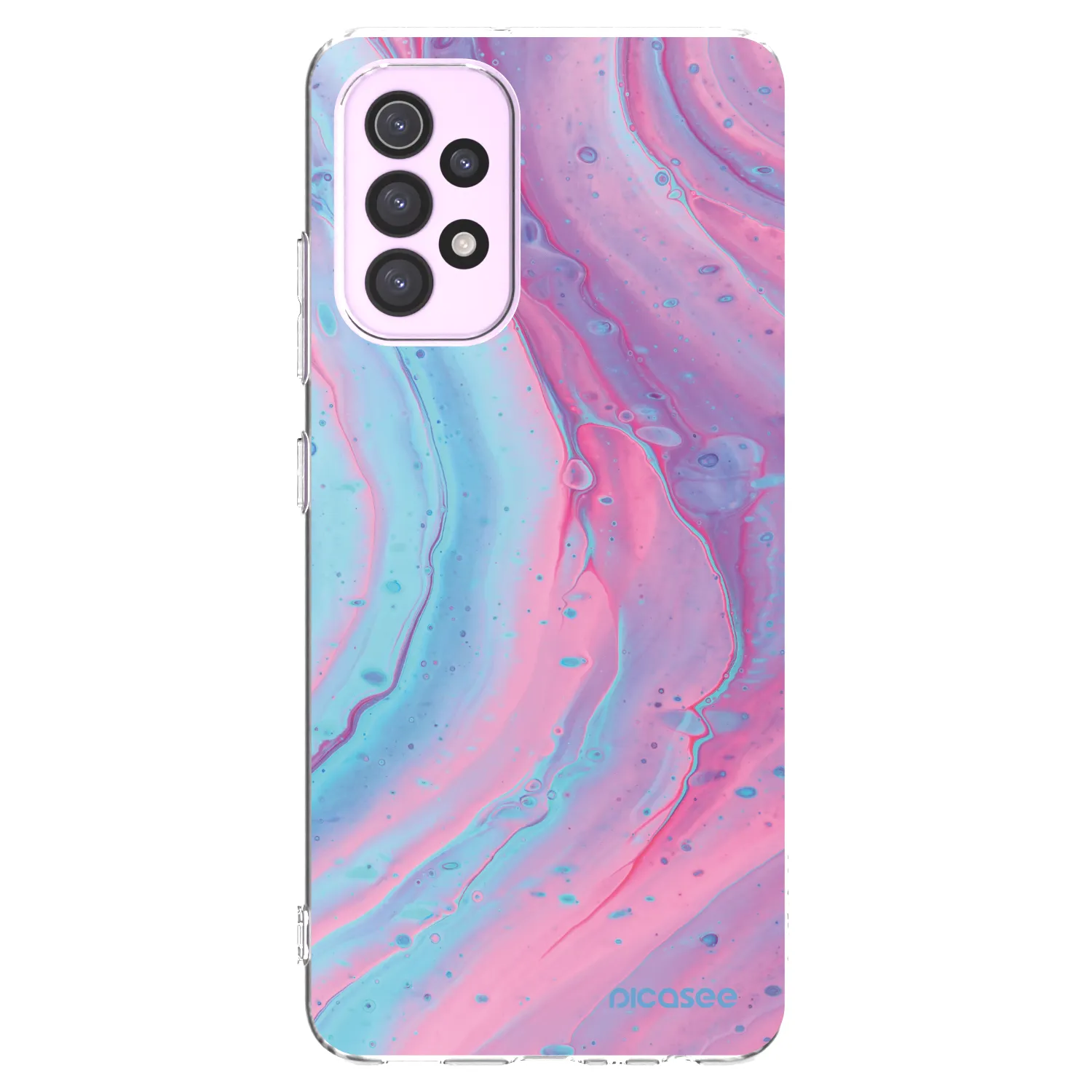 Picasee silikónový prehľadný obal pre Samsung Galaxy A32 5G A326B - Pink liquid