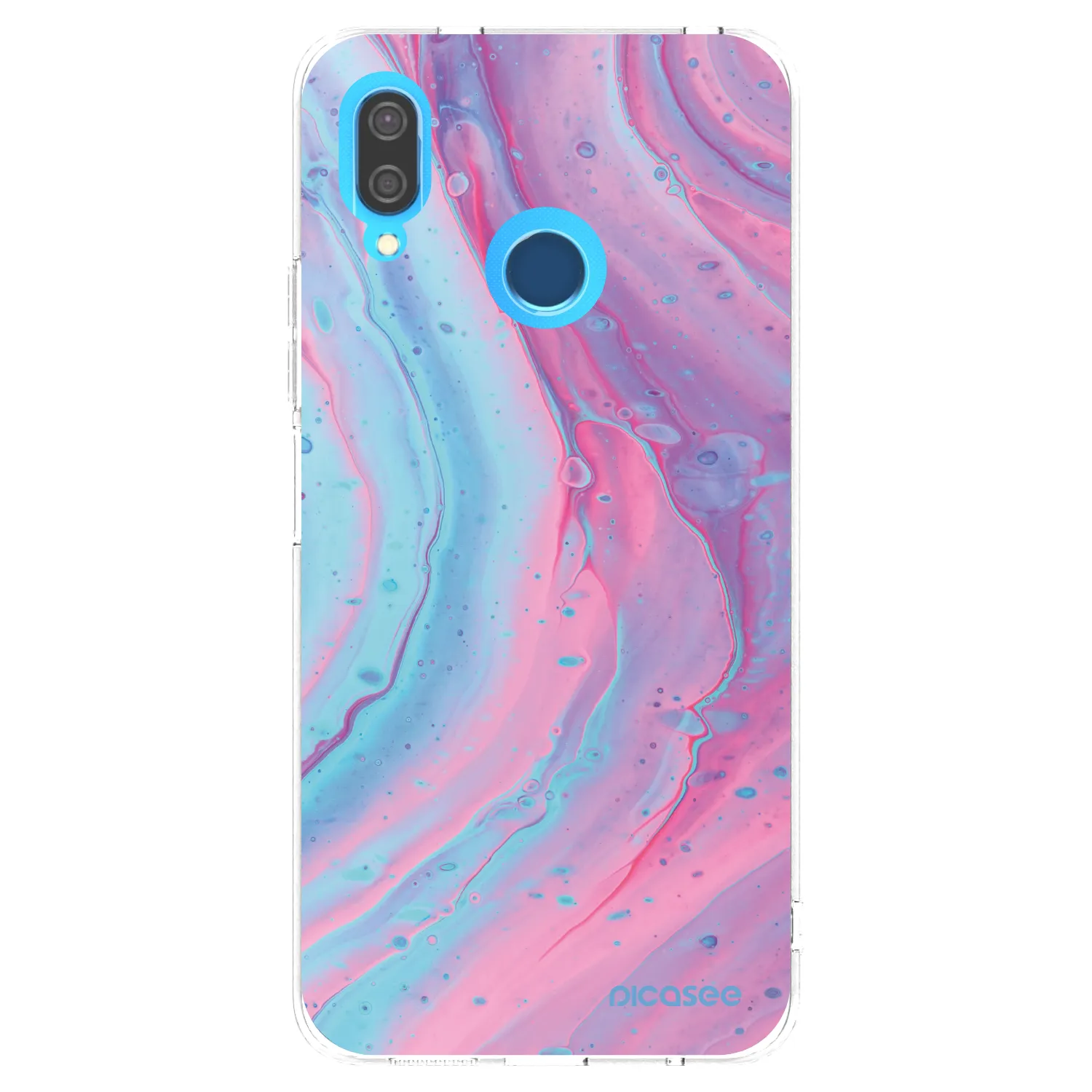 Picasee silikónový prehľadný obal pre Huawei P20 Lite - Pink liquid