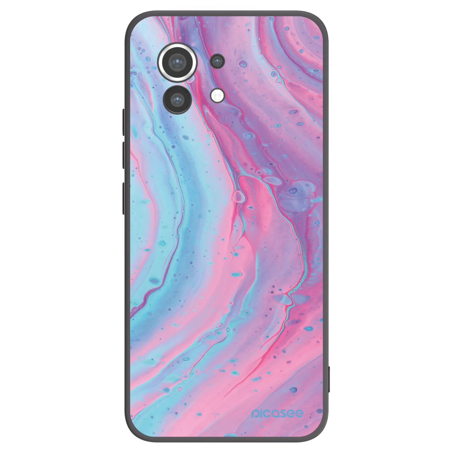 Picasee silikónový čierny obal pre Xiaomi Mi 11 - Pink liquid