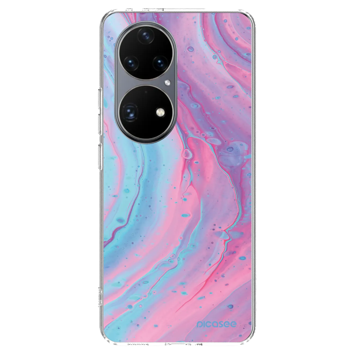 Picasee silikónový prehľadný obal pre Huawei P50 - Pink liquid