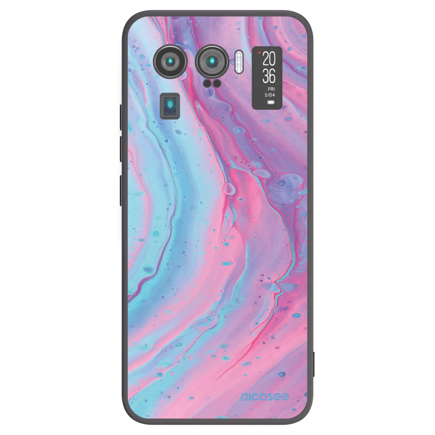 Picasee silikónový čierny obal pre Xiaomi Mi 11 Ultra - Pink liquid
