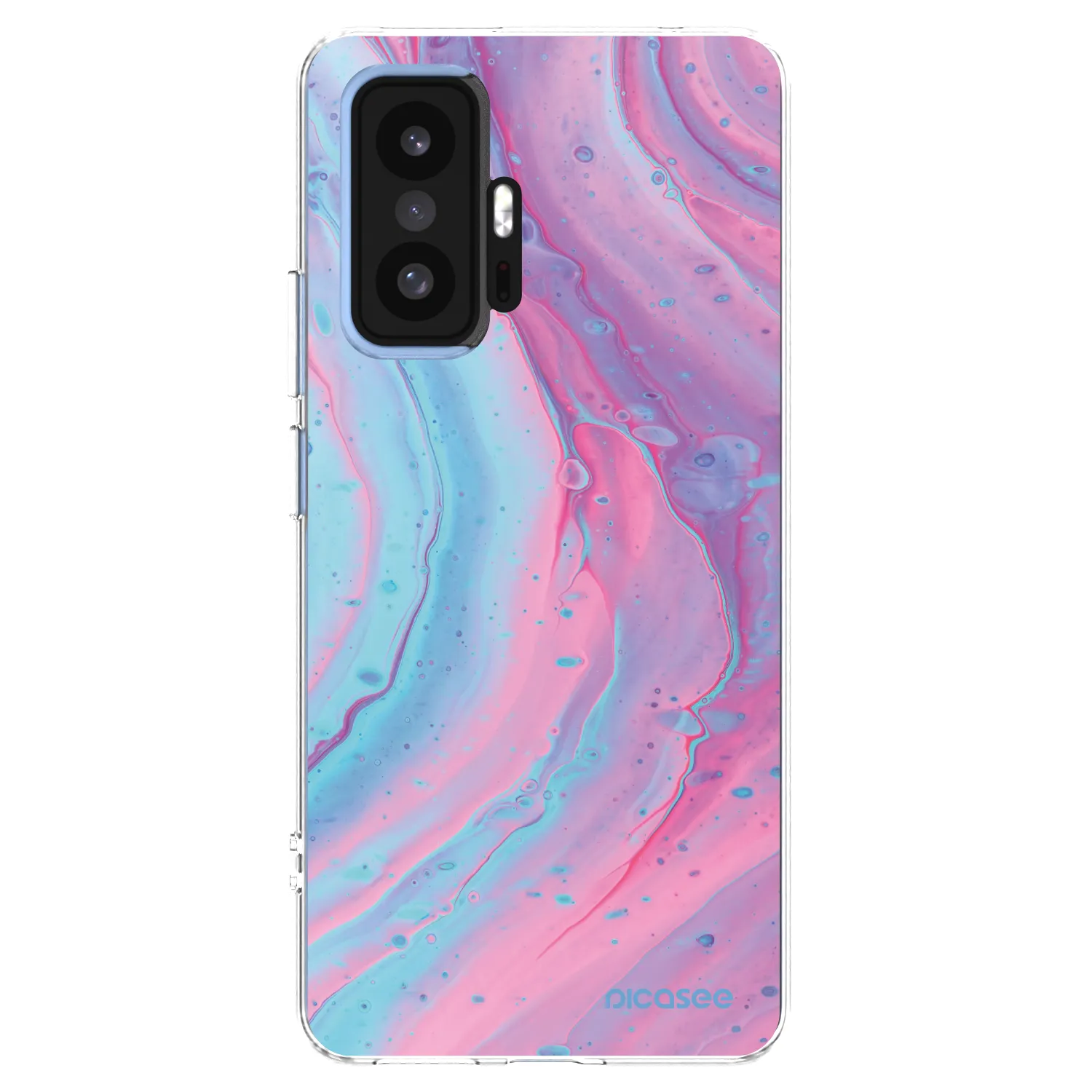 Silikónový prehľadný obal pre Xiaomi 11T - Pink liquid
