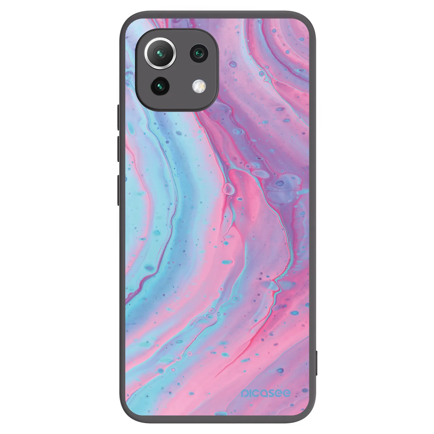 Picasee silikónový čierny obal pre Xiaomi 11 Lite 5G NE - Pink liquid