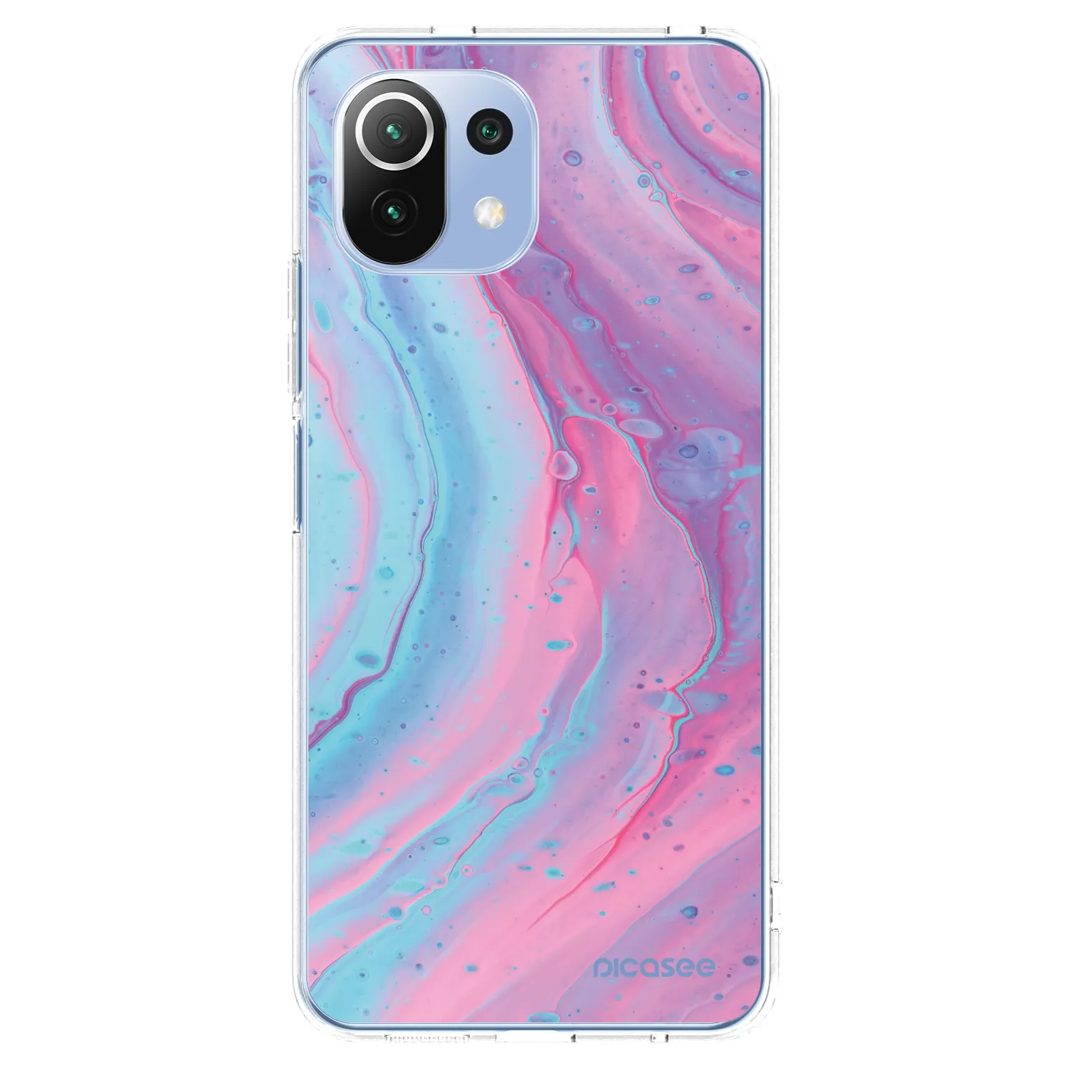 Picasee silikónový prehľadný obal pre Xiaomi 11 Lite 5G NE - Pink liquid