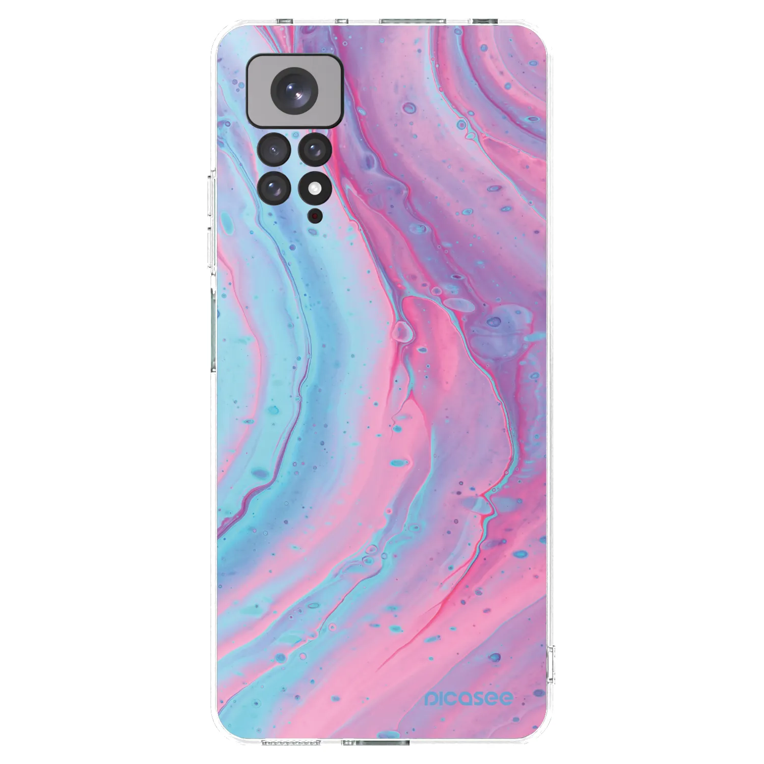 Picasee silikónový prehľadný obal pre Xiaomi Redmi Note 11 - Pink liquid