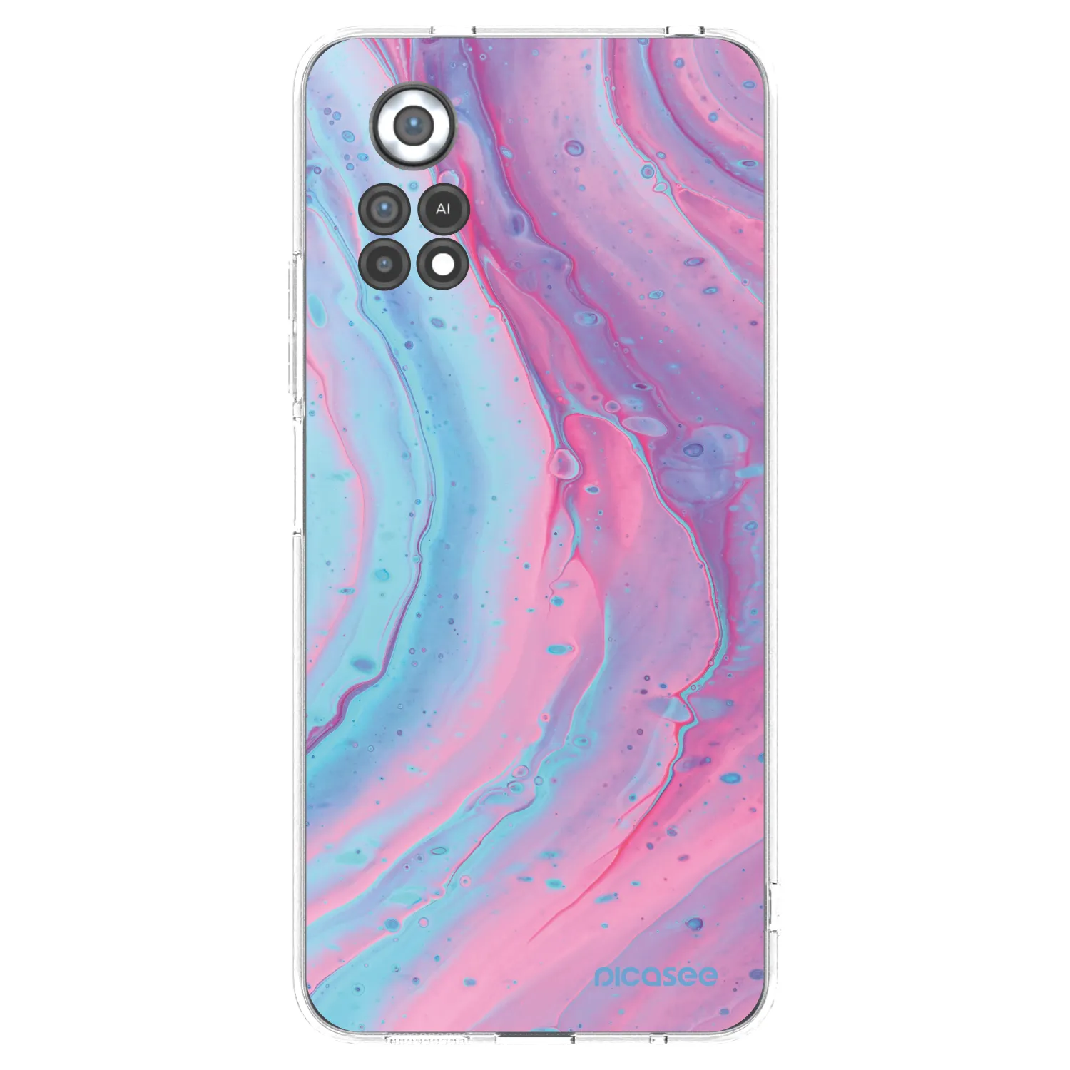Picasee silikónový prehľadný obal pre Xiaomi Poco X4 Pro 5G - Pink liquid