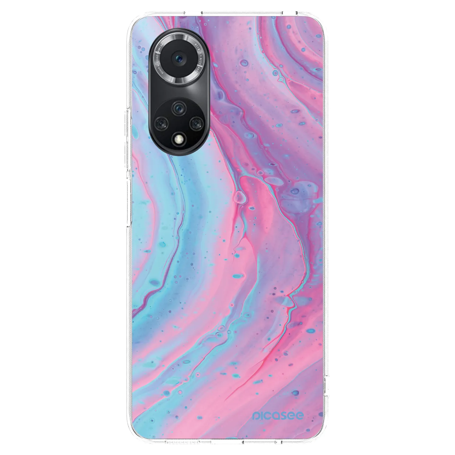 Picasee silikónový prehľadný obal pre Huawei Nova 9 SE - Pink liquid
