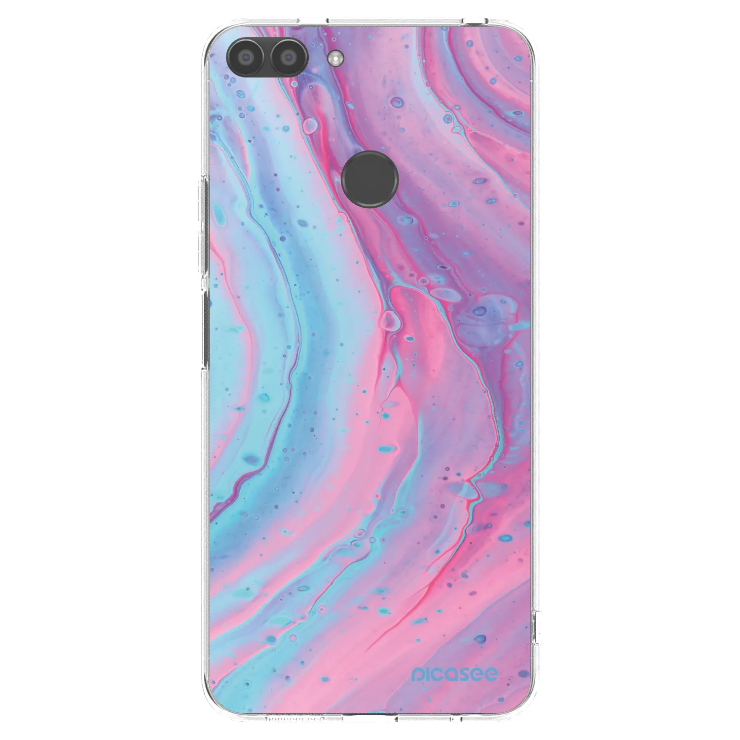 Picasee silikónový prehľadný obal pre Huawei P Smart - Pink liquid