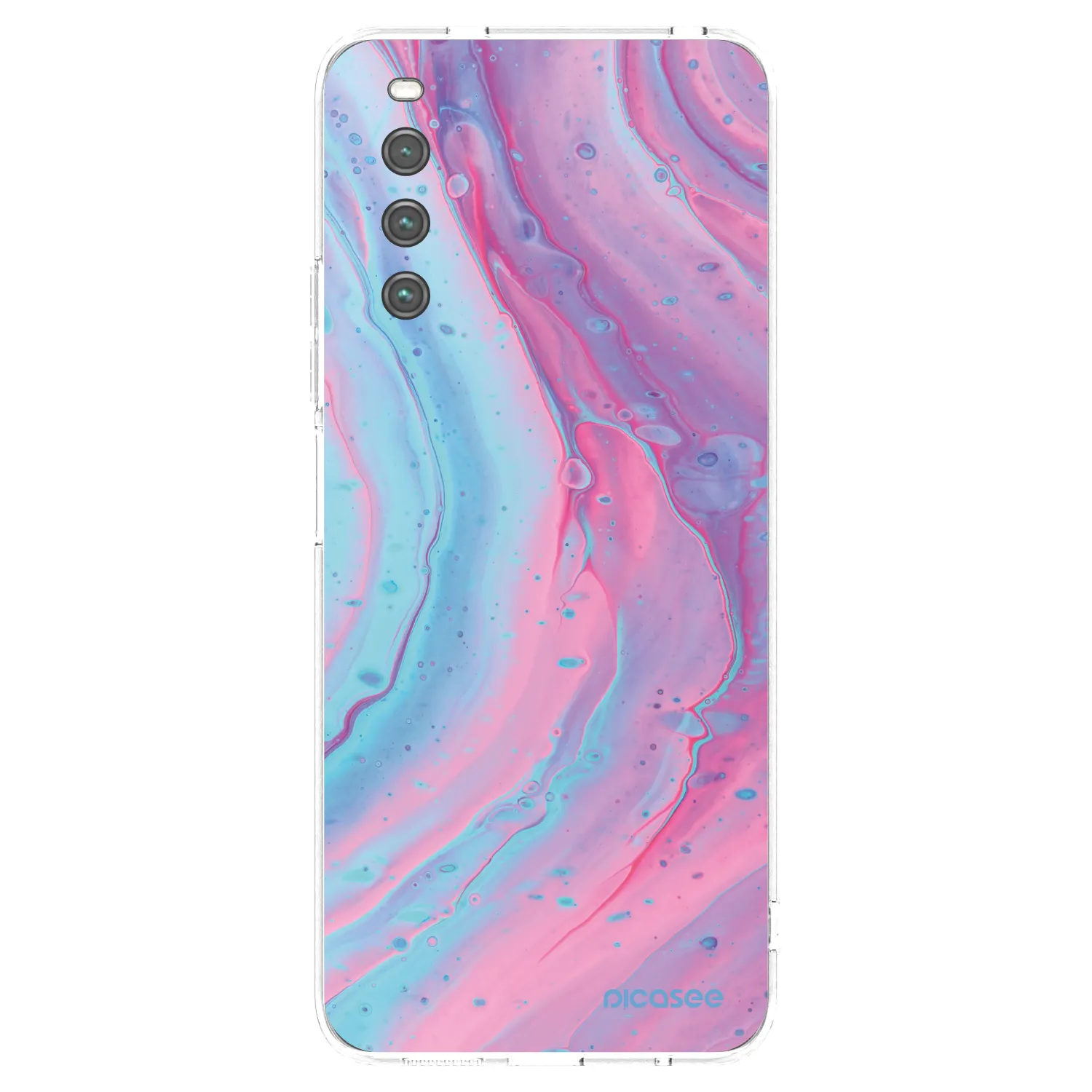 Picasee silikónový prehľadný obal pre Sony Xperia 10 IV 5G - Pink liquid