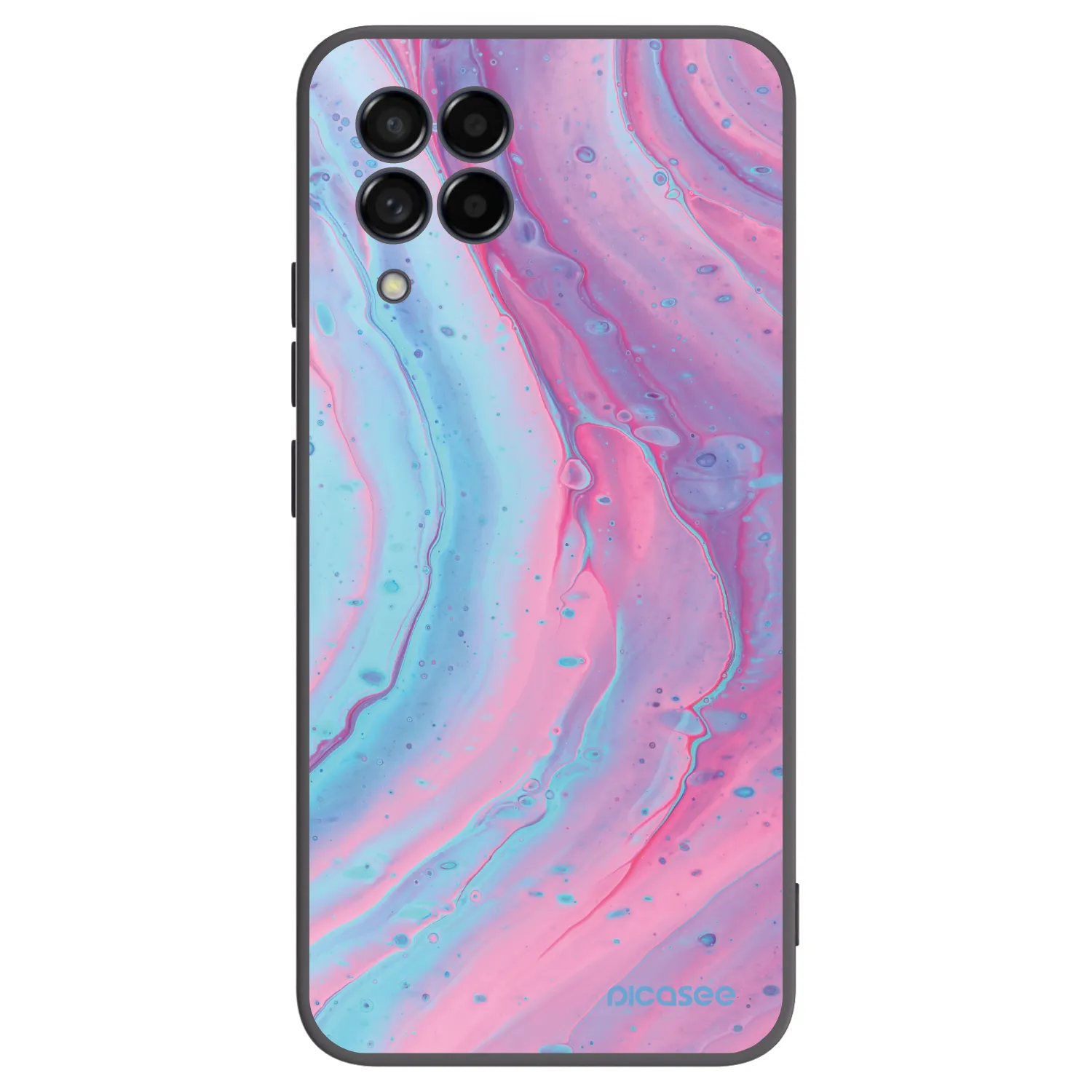 Picasee silikónový čierny obal pre Samsung Galaxy M53 5G - Pink liquid