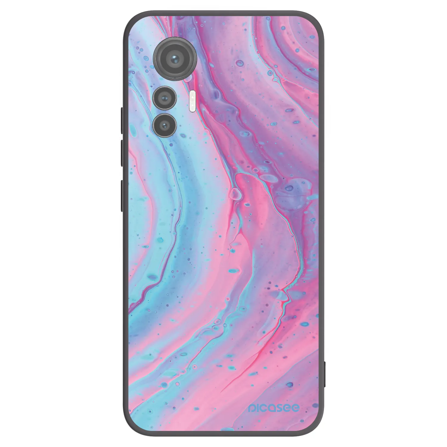 Picasee silikónový čierny obal pre Xiaomi 12 Lite - Pink liquid