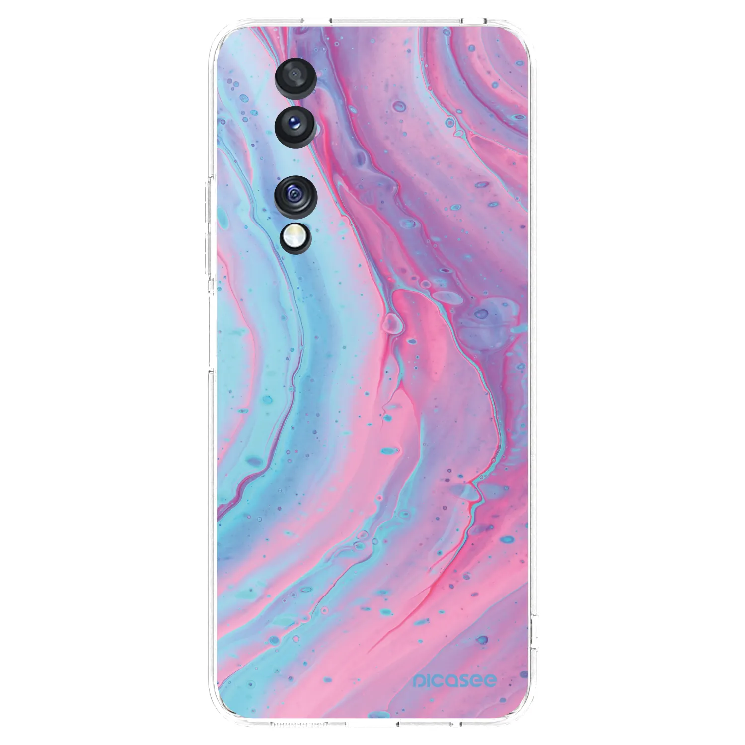 Picasee silikónový prehľadný obal pre Honor 70 - Pink liquid