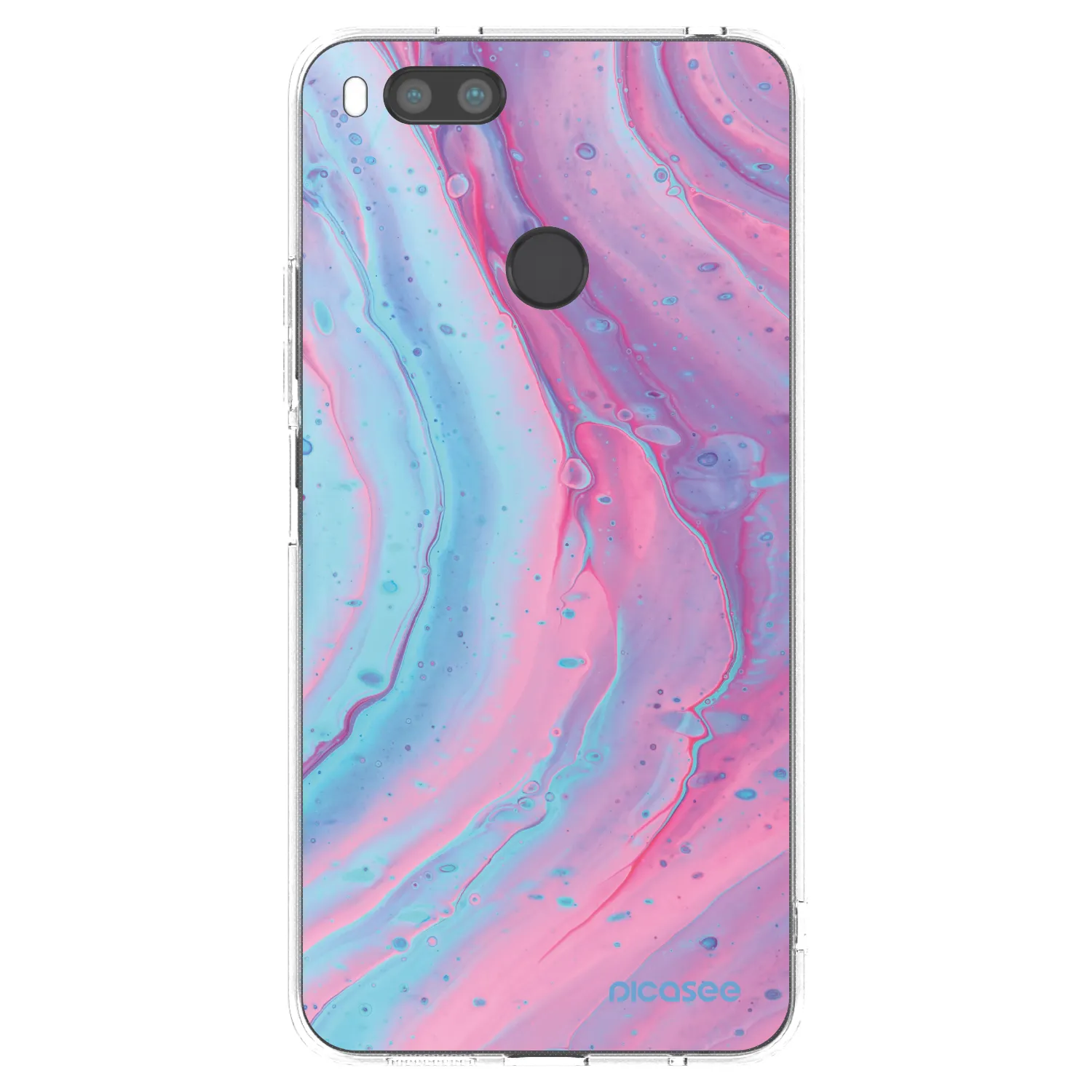 Picasee silikónový prehľadný obal pre Xiaomi Redmi A1 - Pink liquid