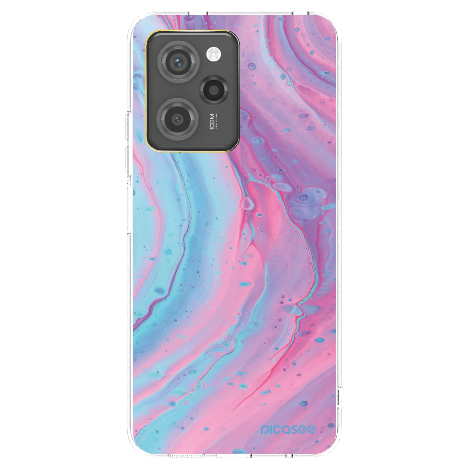 Picasee silikónový čierny obal pre Xiaomi Poco X5 Pro - Pink liquid