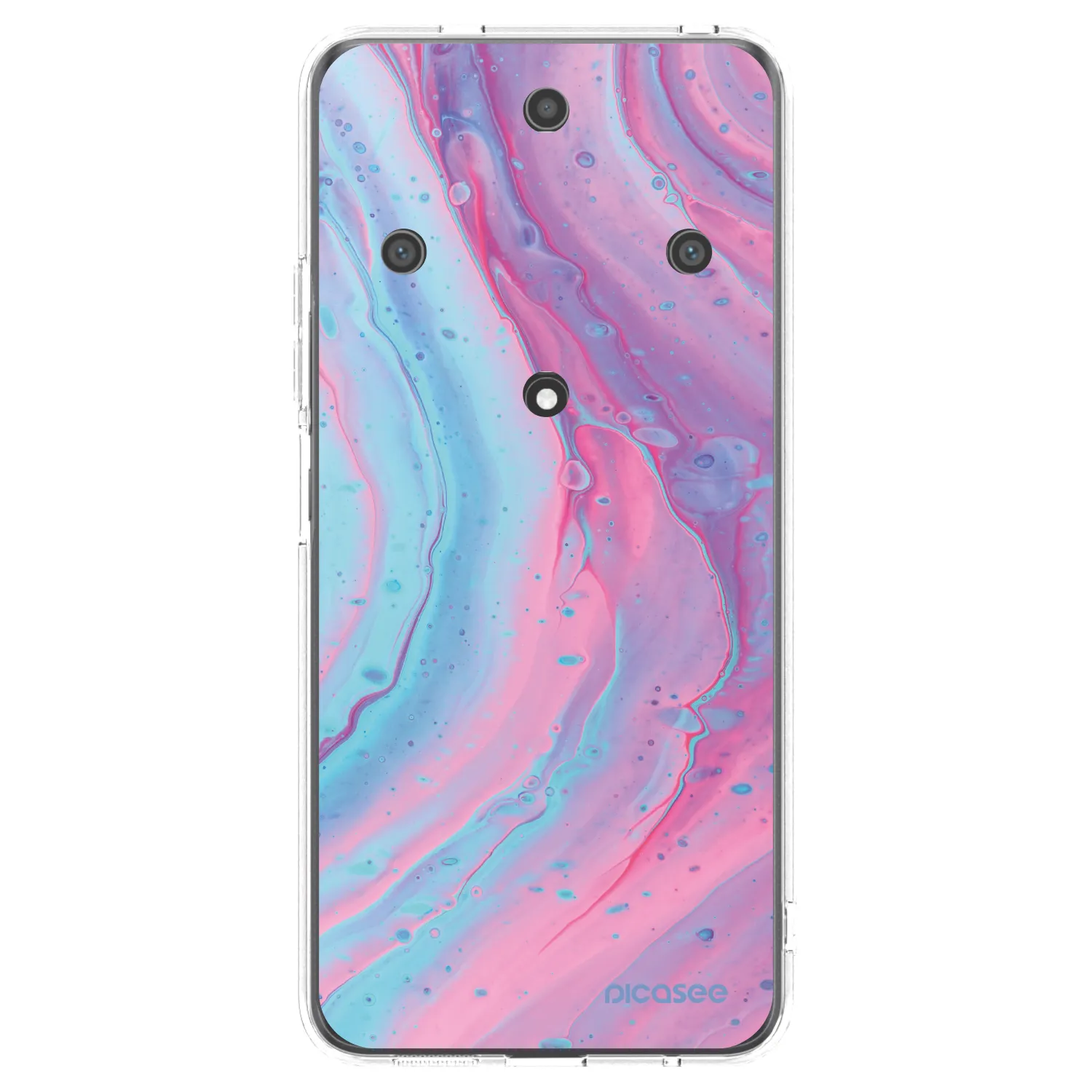 Picasee silikónový prehľadný obal pre Honor Magic5 Lite 5G - Pink liquid