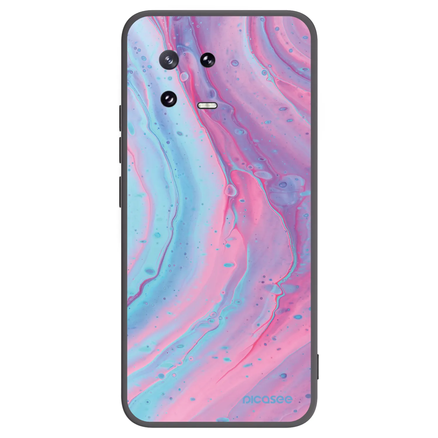 Picasee silikónový čierny obal pre Xiaomi 13 Pro - Pink liquid