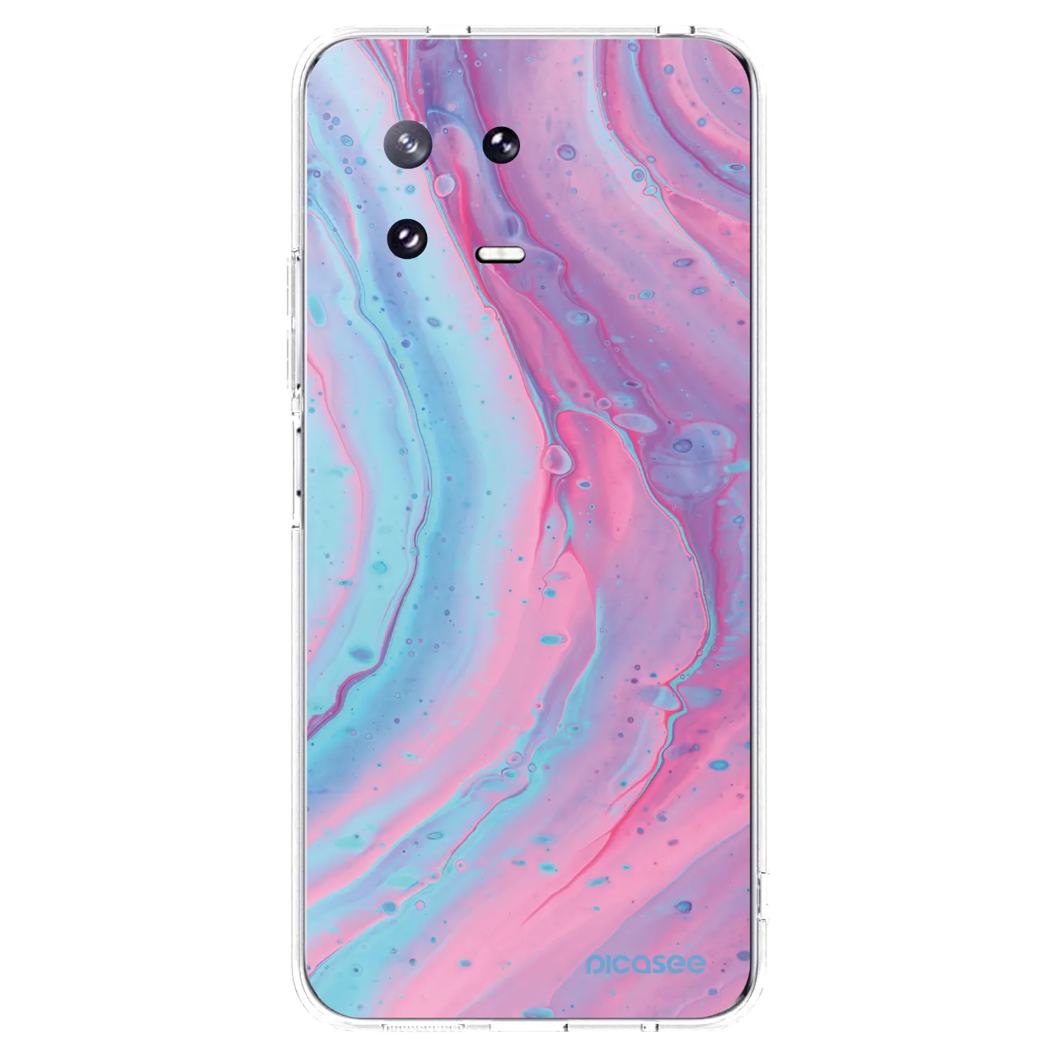 Picasee silikónový prehľadný obal pre Xiaomi 13 Pro - Pink liquid