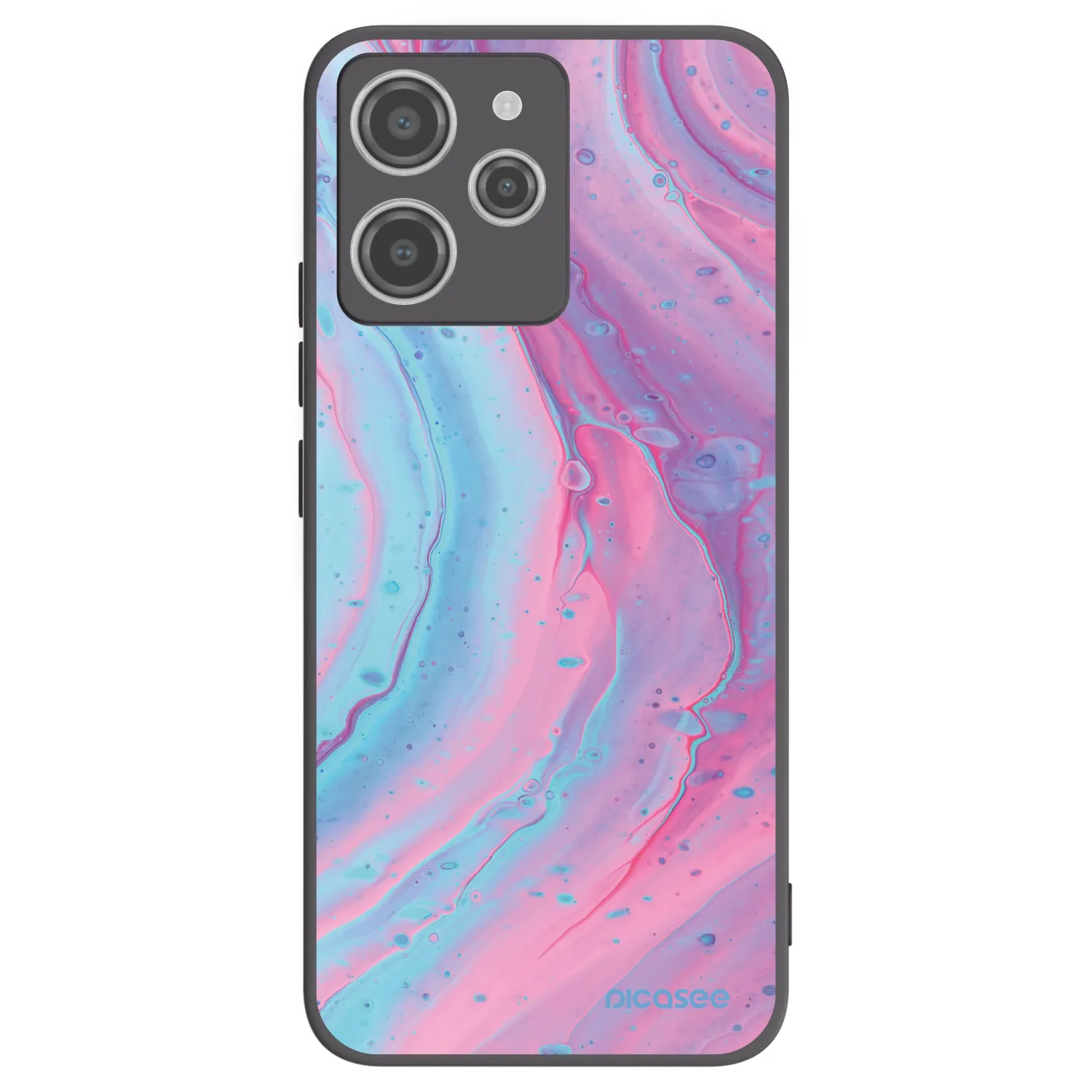 Silikónový čierny obal pre Xiaomi Redmi 12 4G - Pink liquid
