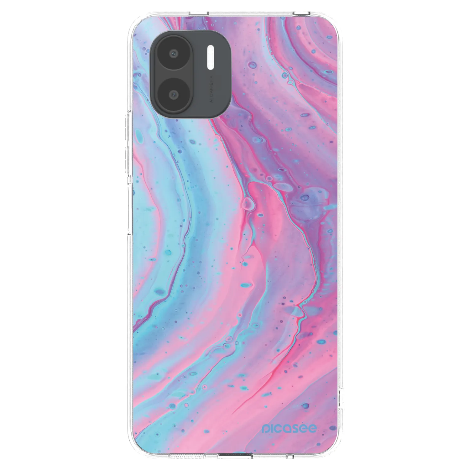 Picasee silikónový prehľadný obal pre Xiaomi Redmi A2 - Pink liquid