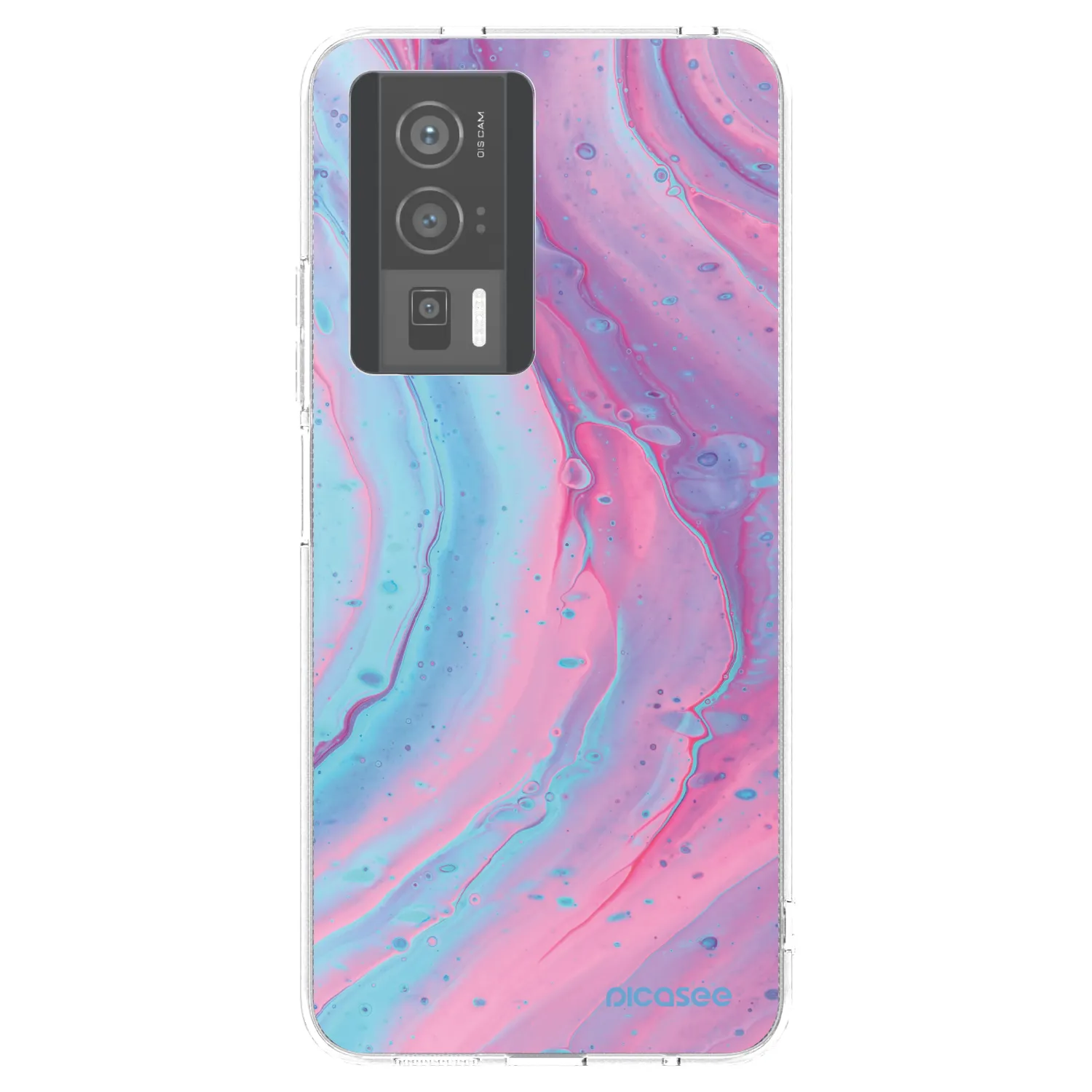 Picasee silikónový prehľadný obal pre Xiaomi Poco F5 Pro 5G - Pink liquid