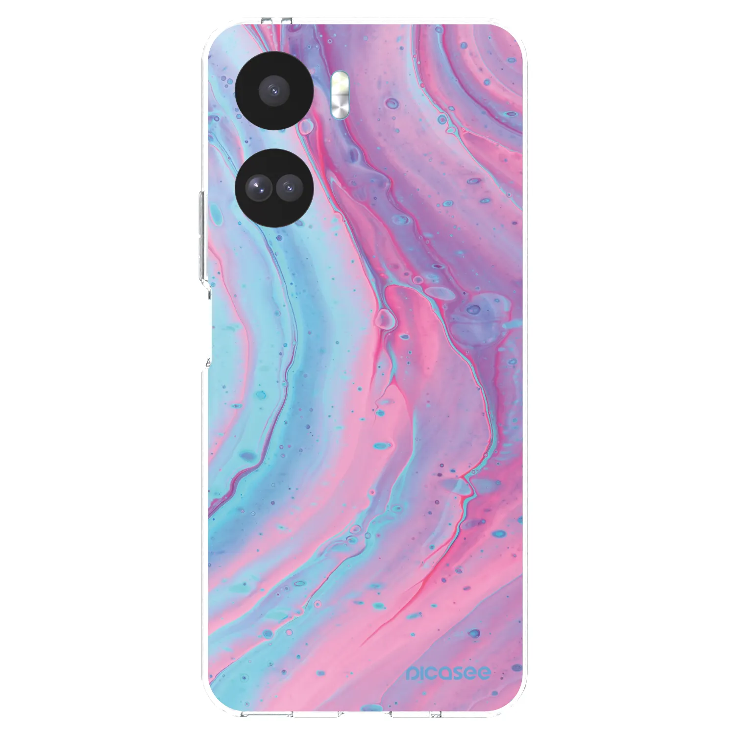 Picasee silikónový prehľadný obal pre Honor 90 Lite 5G - Pink liquid
