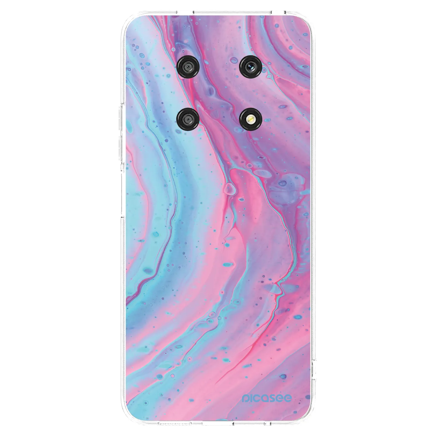 Picasee silikónový prehľadný obal pre Honor Magic4 Lite 5G - Pink liquid