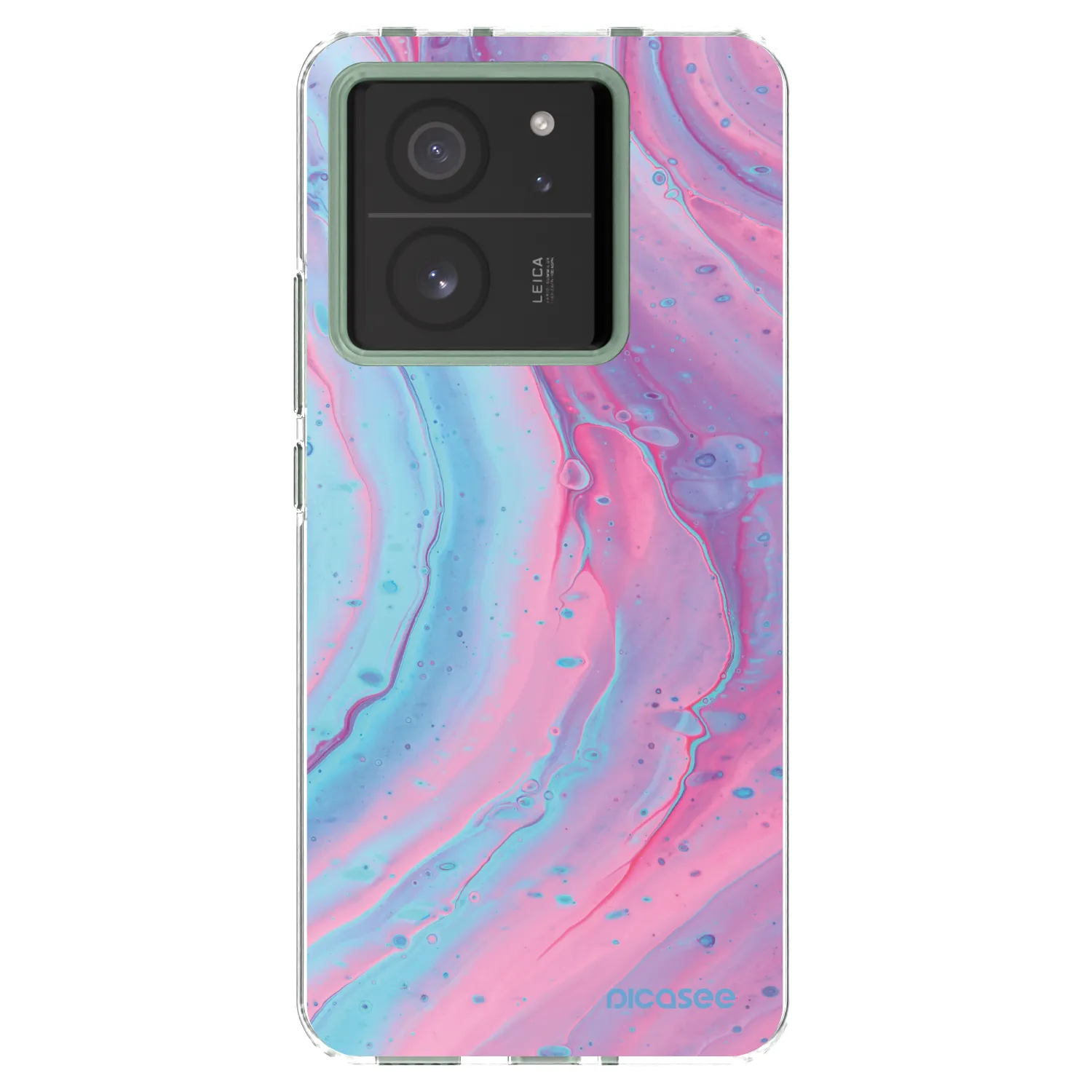 Picasee silikónový prehľadný obal pre Xiaomi 13T - Pink liquid