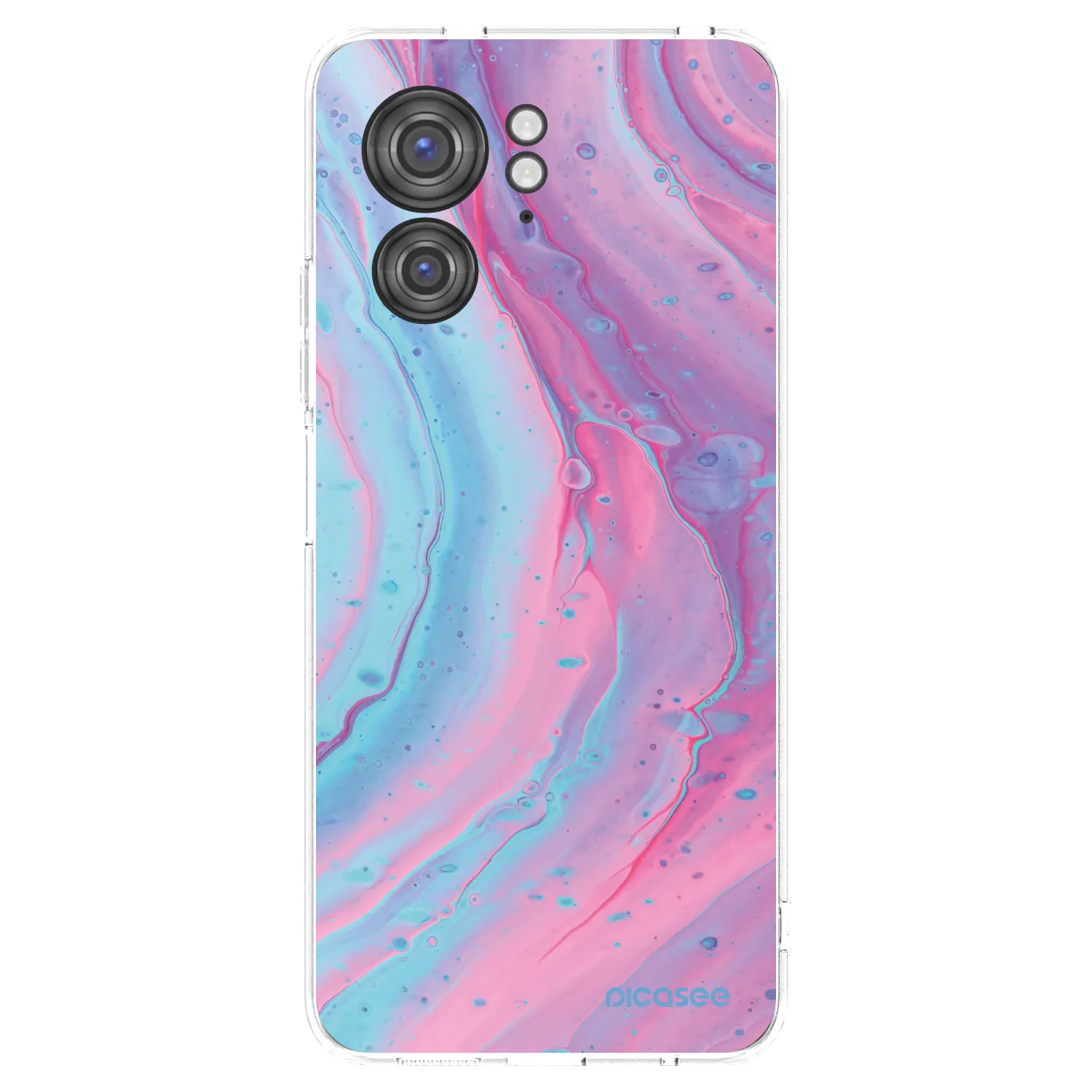 Picasee silikónový prehľadný obal pre Motorola Edge 40 - Pink liquid